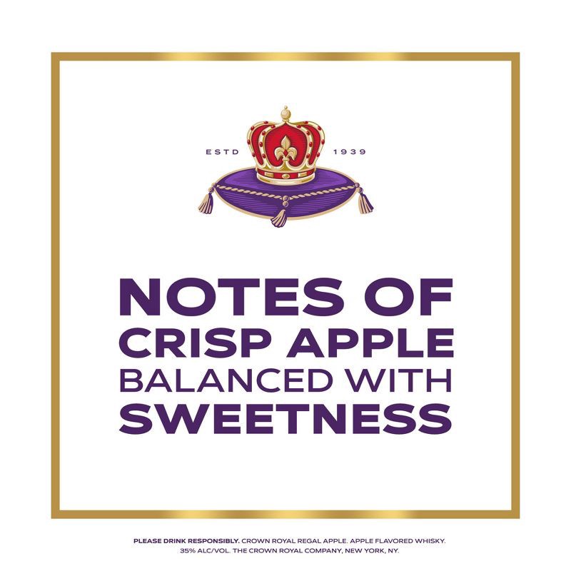 slide 7 of 10, Crown Royal Regal Apple Flavored Whisky - 750ml Bottle, 750 ml