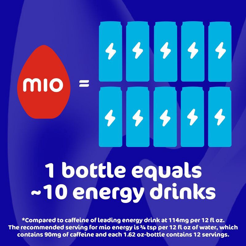 slide 8 of 11, MiO Energy Wicked Blue Citrus Liquid Water Enhancer - 1.62 fl oz Bottle, 1.62 fl oz