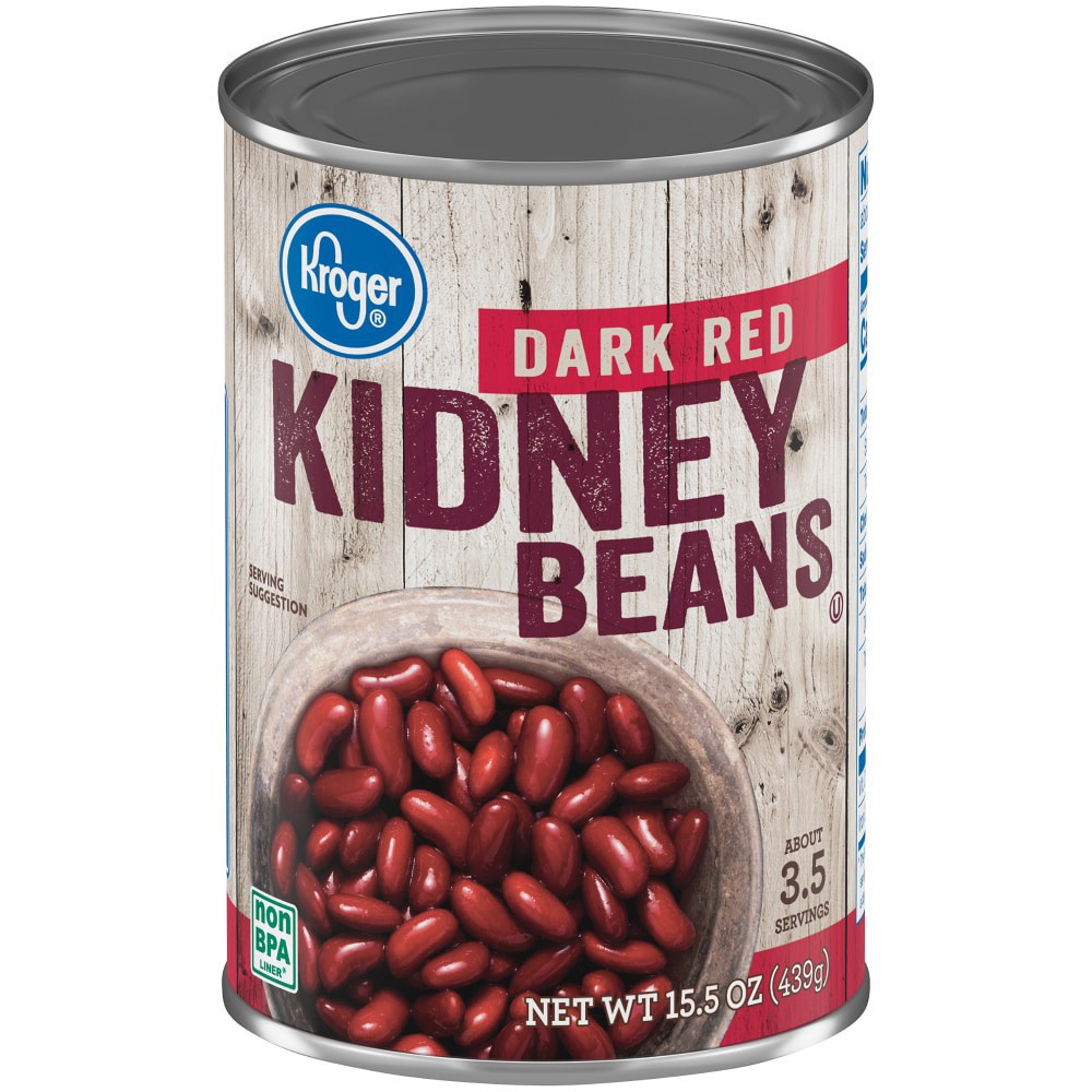 slide 1 of 4, Kroger Dark Red Kidney Beans, 15.5 oz