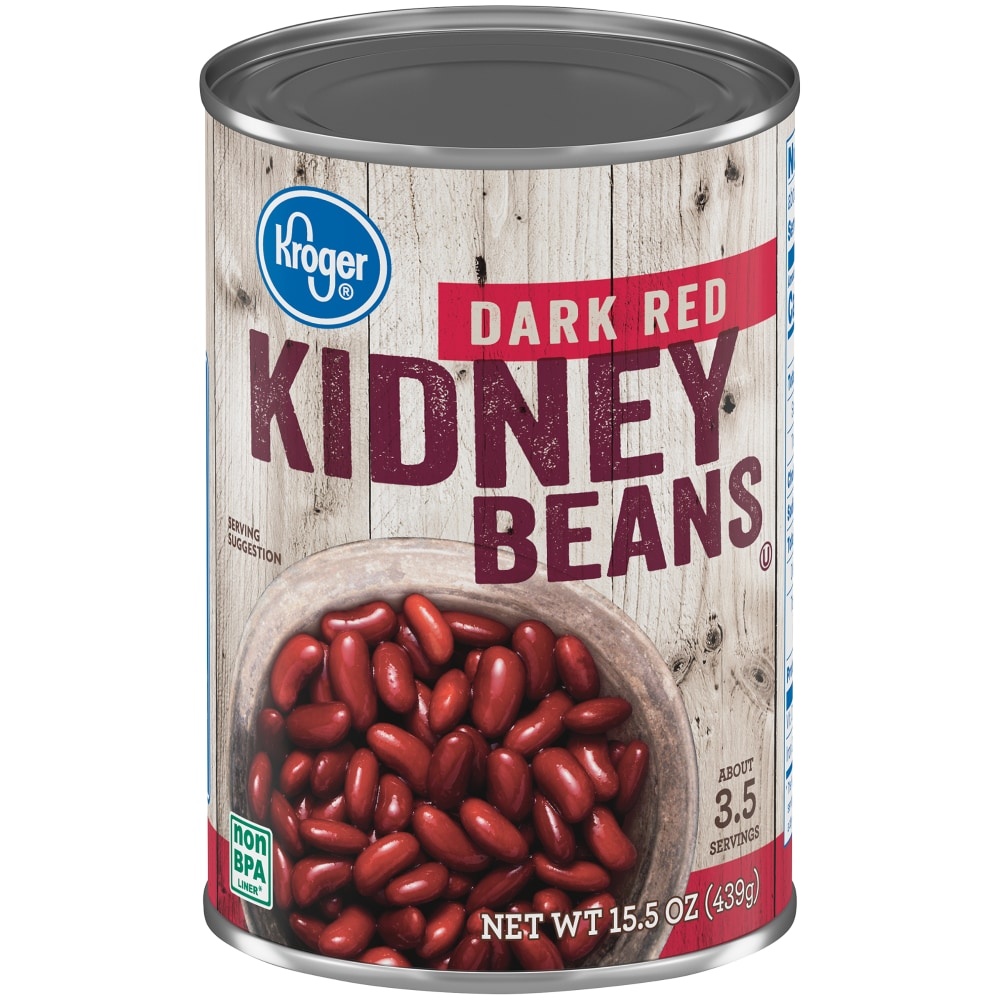 slide 1 of 1, Kroger Dark Red Kidney Beans, 15.5 oz