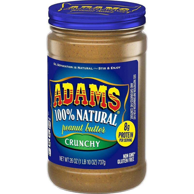 slide 3 of 4, Adams Peanut Butter Adam's 100% Natural Crunchy Peanut Butter - 26oz, 26 oz