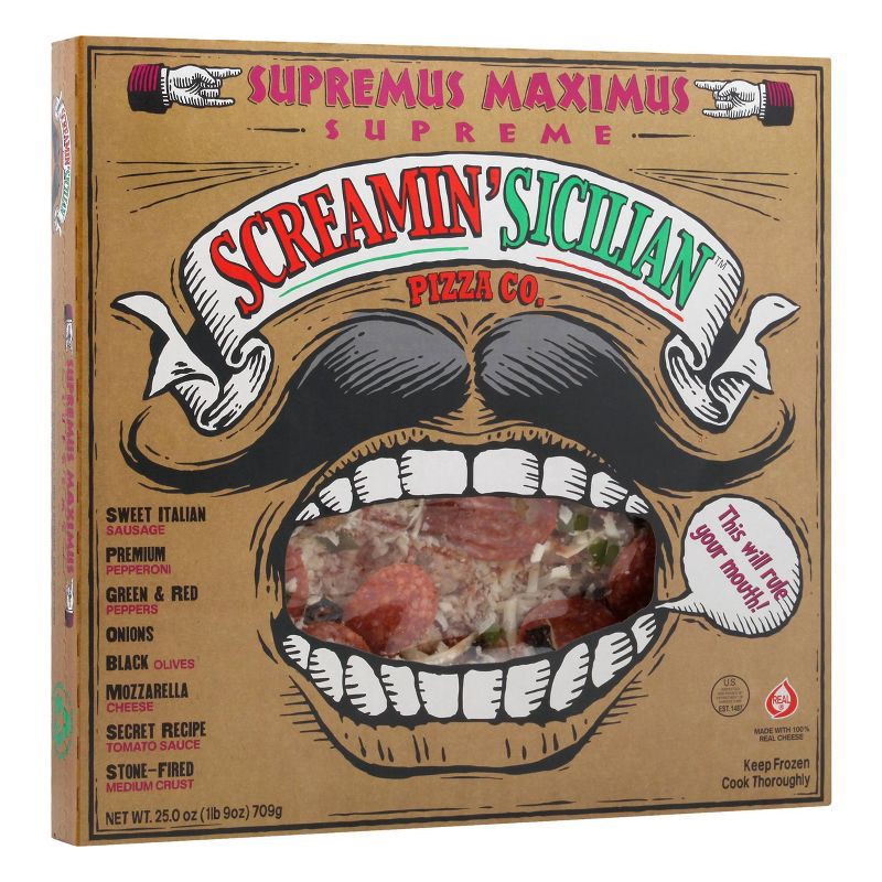 slide 2 of 4, Palermo's Screamin' Sicilian Supreme Frozen Pizza - 25oz, 25 oz