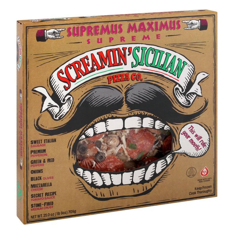 slide 1 of 4, Palermo's Screamin' Sicilian Supreme Frozen Pizza - 25oz, 25 oz