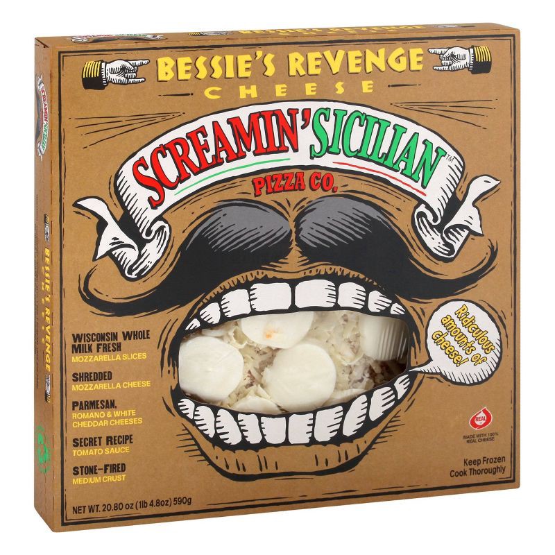 slide 1 of 4, Screamin' Sicilian Bessies Revenge Frozen Pizza - 20.80oz, 20.8 oz