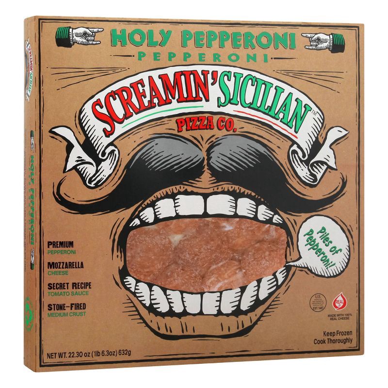 slide 2 of 4, Screamin' Sicilian Holy Pepperoni Frozen Pizza - 22.30oz, 22.3 oz