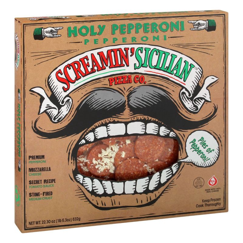 slide 1 of 4, Screamin' Sicilian Holy Pepperoni Frozen Pizza - 22.30oz, 22.3 oz