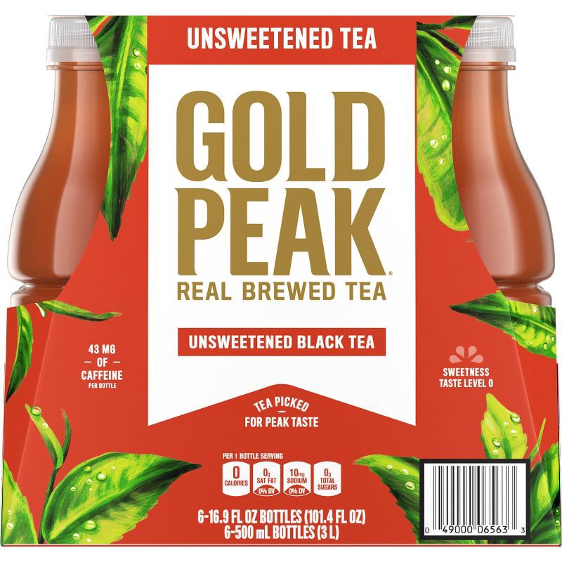 slide 8 of 9, Gold Peak Unsweetened Tea Bottles - 6pk/16.9 fl oz, 6 ct; 16.9 fl oz