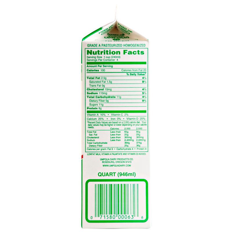 slide 2 of 2, Umpqua Dairy Umpqua 1% Milk - 1qt, 1 qt