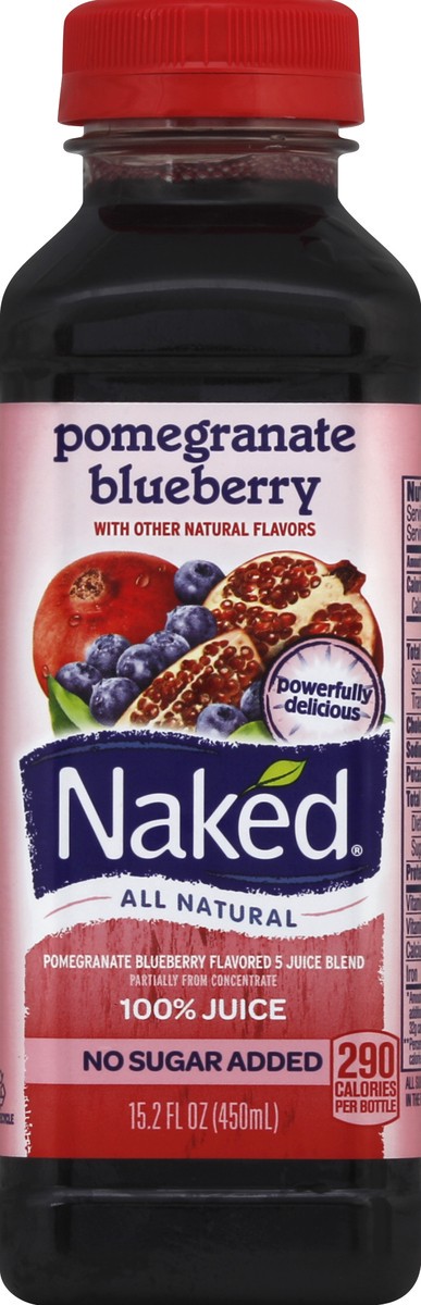 slide 4 of 4, Naked 100% Juice Blend Pomegranate Blueberry Flavored 15.2 Fl Oz Bottle, 15.2 fl oz