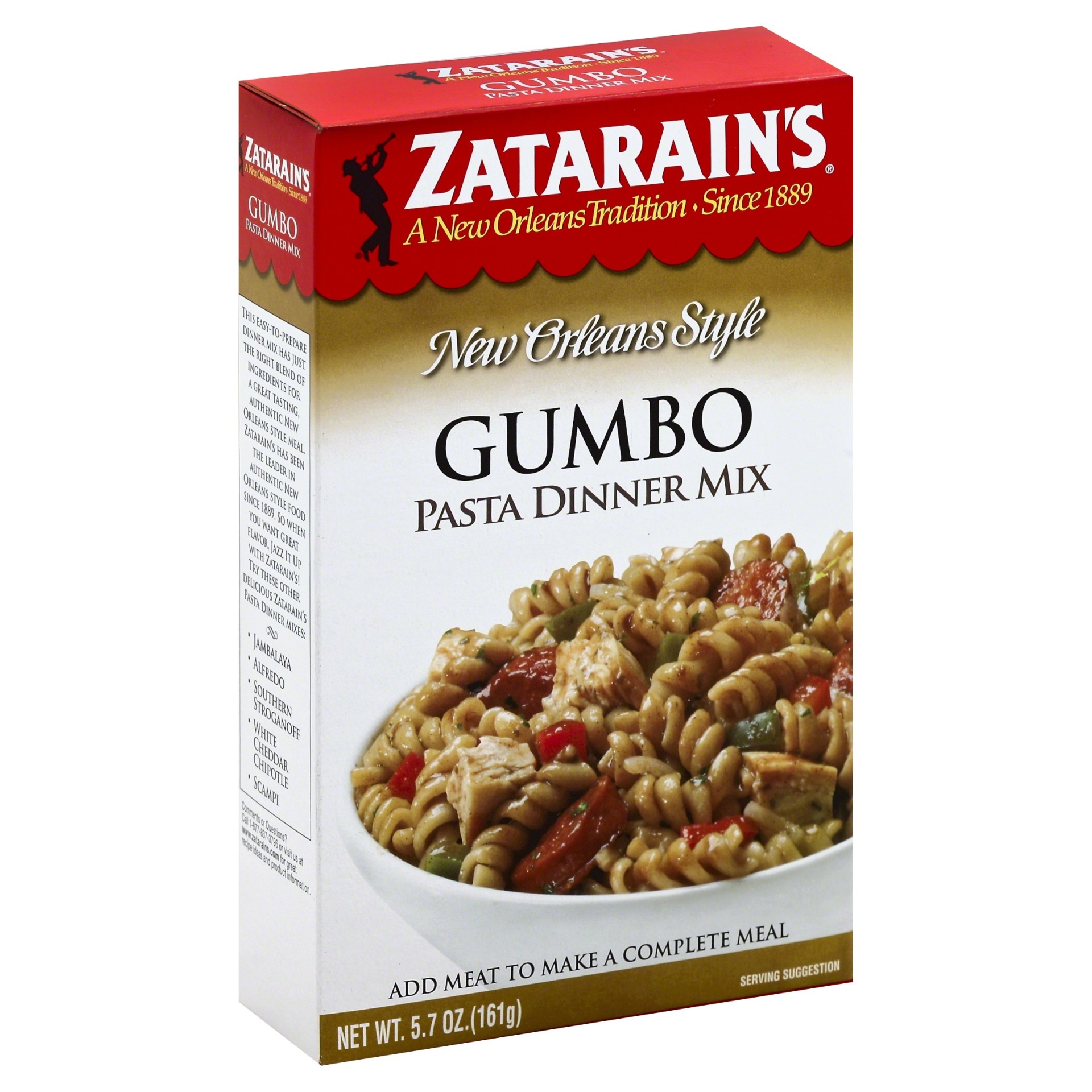 slide 1 of 1, Zatarain's Gumbo Pasta Dinner, 5.7 oz