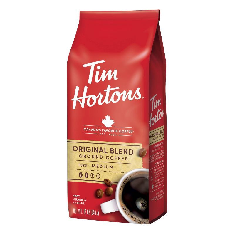 slide 3 of 6, Tim Hortons Medium Roast Ground Coffee - 12oz, 12 oz