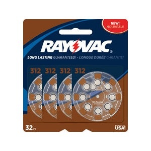 slide 1 of 1, Rayovac Hearing Aid Battery Size 312, 32 ct