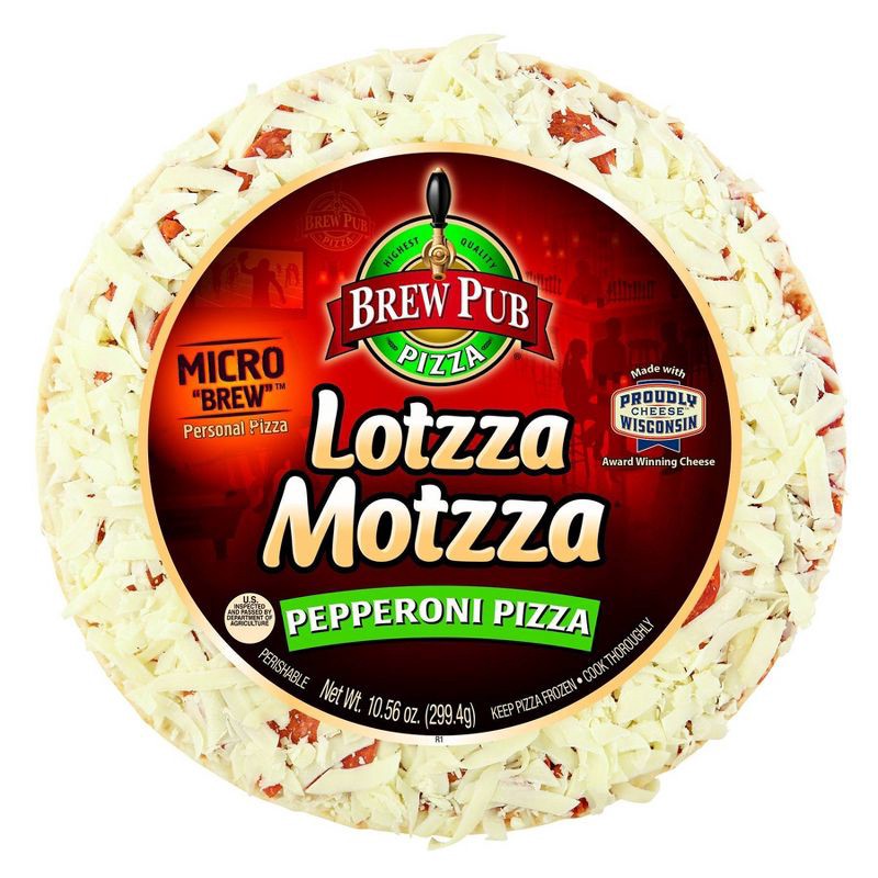 slide 1 of 3, Brew Pub Lotzza Motzza Pepperoni Personal Size Frozen Pizza - 10.56oz, 10.56 oz