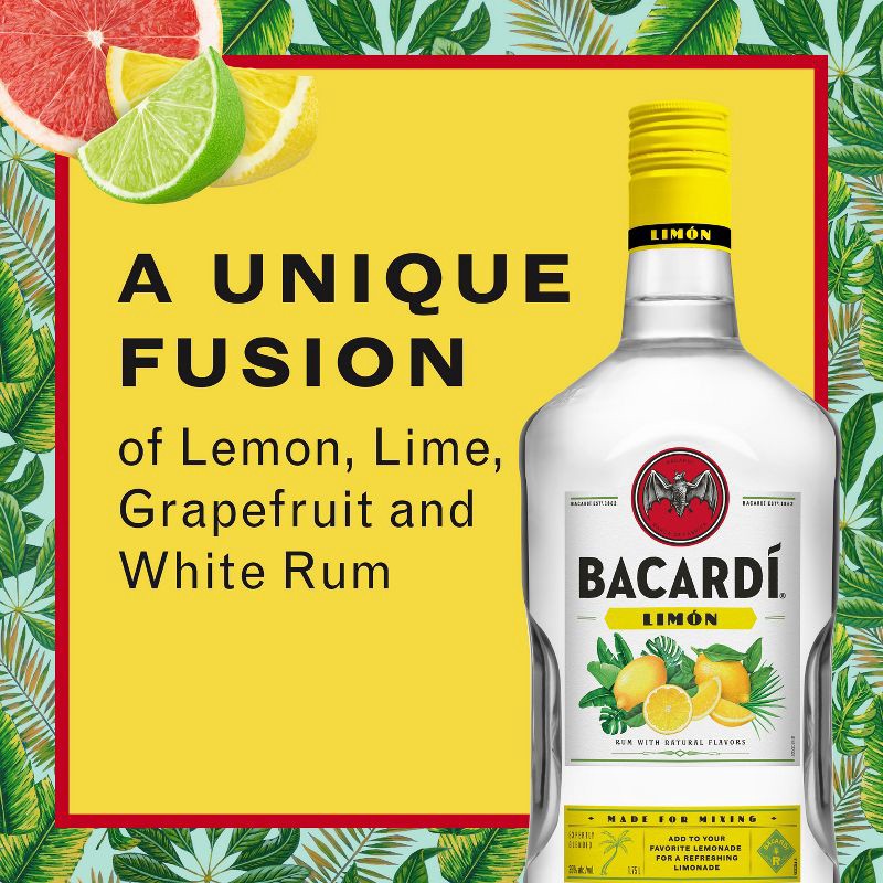 slide 2 of 6, Bacardi Limon Citrus Flavored Rum - 1.75L Bottle, 1.75 liter