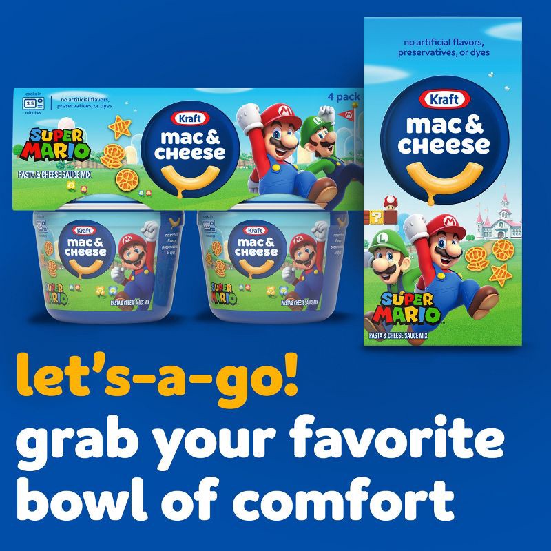 slide 7 of 9, Kraft Super Mario Brothers Shaped Mac and Cheese - 5.5oz, 5.5 oz