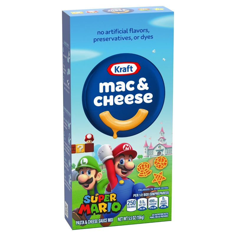 slide 9 of 9, Kraft Super Mario Brothers Shaped Mac and Cheese - 5.5oz, 5.5 oz