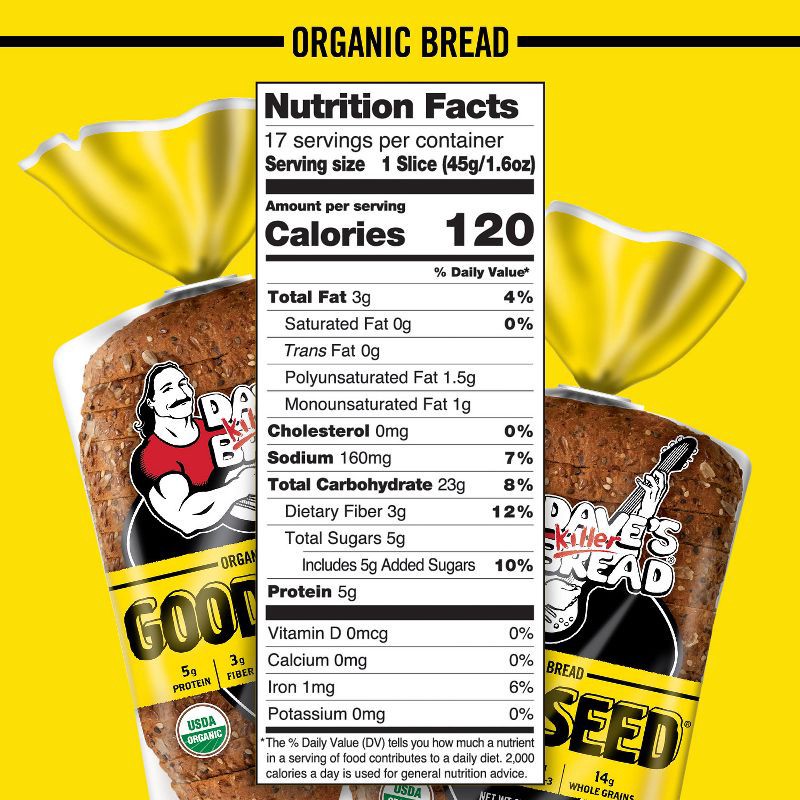 slide 4 of 7, Dave's Killer Bread Organic Good Seed Bread - 27oz, 27 oz
