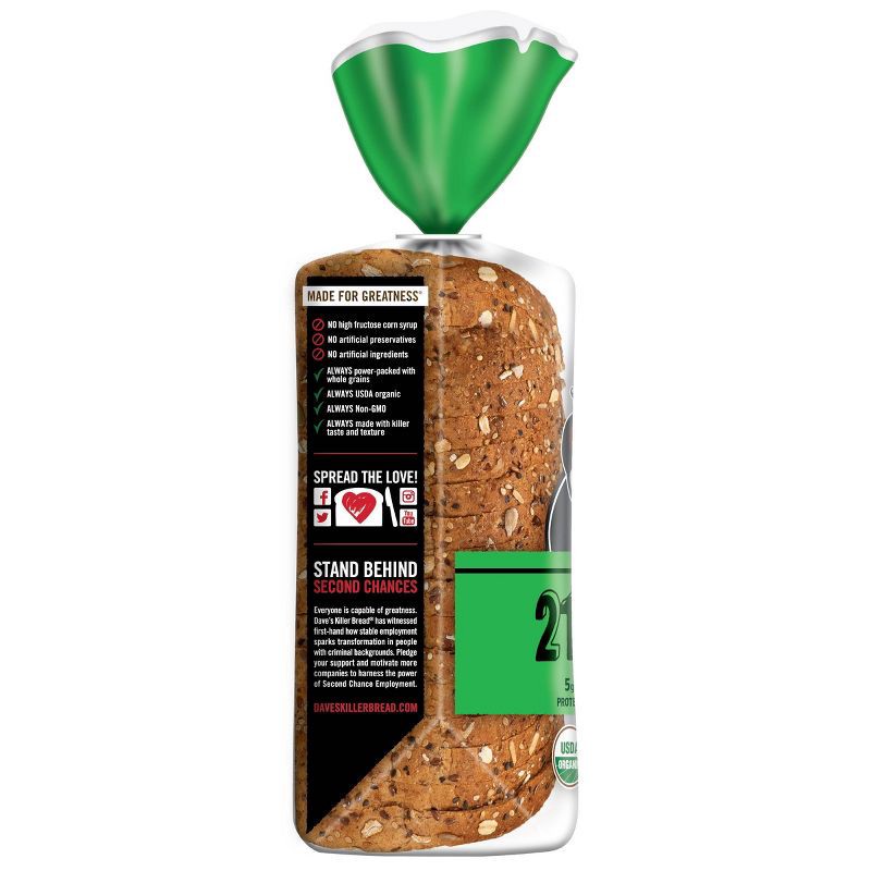 slide 4 of 7, Dave's Killer Bread Organic 21 Whole Grains and Seed Bread - 27oz, 27 oz