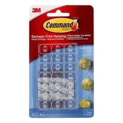 Command Clear Decorating Clips With Clear Strips - Each