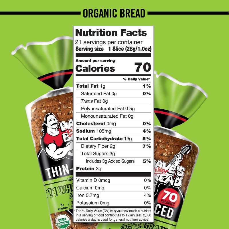 slide 4 of 11, Dave's Killer Bread Organic 21 Whole Grains and Seeds Bread - 20.5oz, 20.5 oz