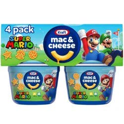 Kraft Super Mario Brothers Shaped Mac and Cheese Microwavable Cups - 7.6oz/4ct