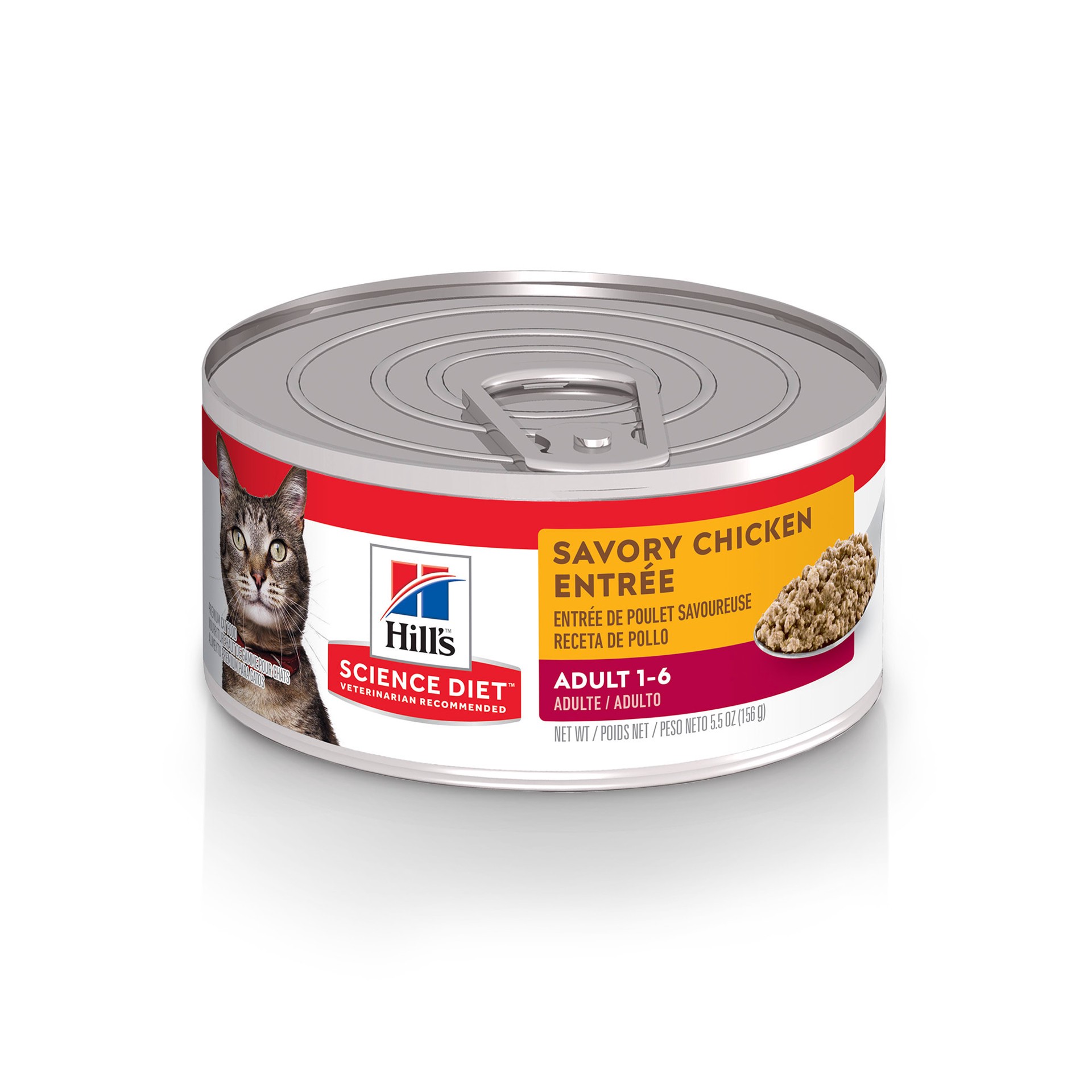 slide 1 of 1, Hill's Science Diet Adult Savory Chicken Entree Canned Cat Food, 5.5 oz