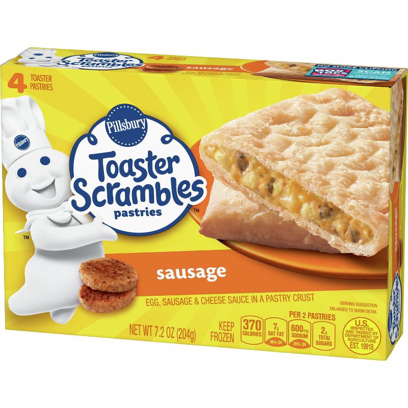 slide 3 of 10, Pillsbury Sausage Frozen Toaster Scrambles - 4pk/7.2oz, 4 ct; 7.2 oz