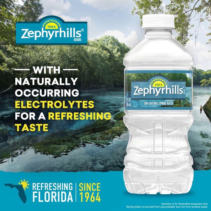 slide 4 of 9, Zephyrhills Brand 100% Natural Spring Water - 12pk/12 fl oz Bottles, 12 ct; 12 fl oz