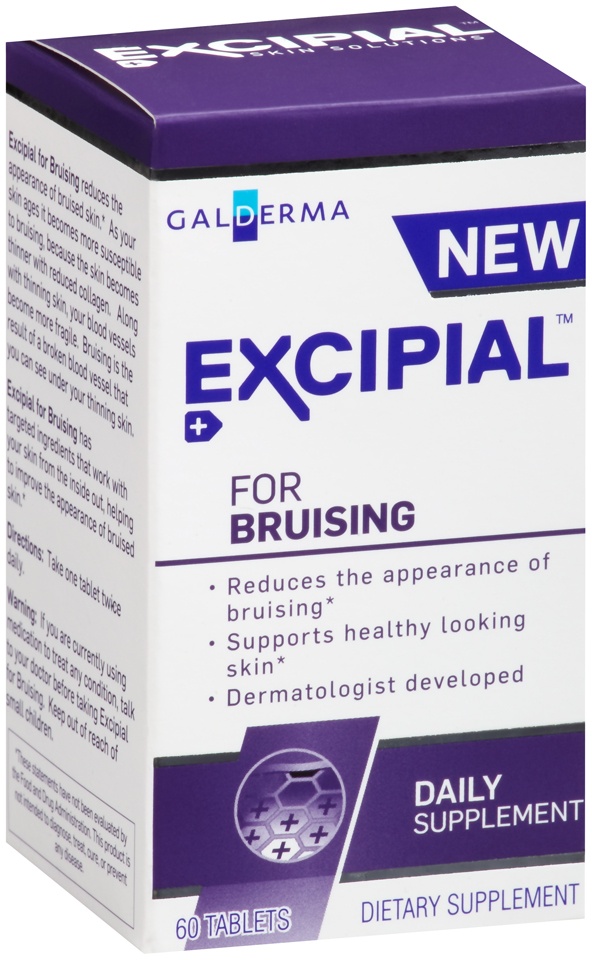 slide 2 of 6, Excipial For Bruising Daily Supplement Tablets, 60 ct