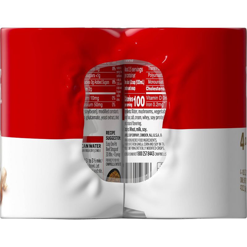 slide 12 of 12, Campbell's Campbells Cream of Mushroom Soup - 10.25oz / 4ct, 10.25 oz, 4 ct