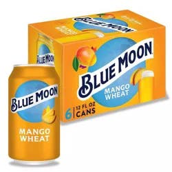 Blue Moon Mango Wheat Ale Beer - 6pk/12 fl oz Cans
