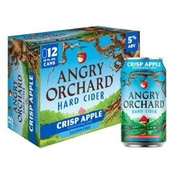 Angry Orchard Crisp Apple Hard Cider - 12pk/12 fl oz Cans