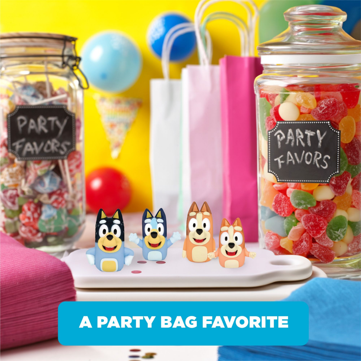 slide 2 of 4, Bluey 4 Piece Jumbo Finger Puppets, 4 ct