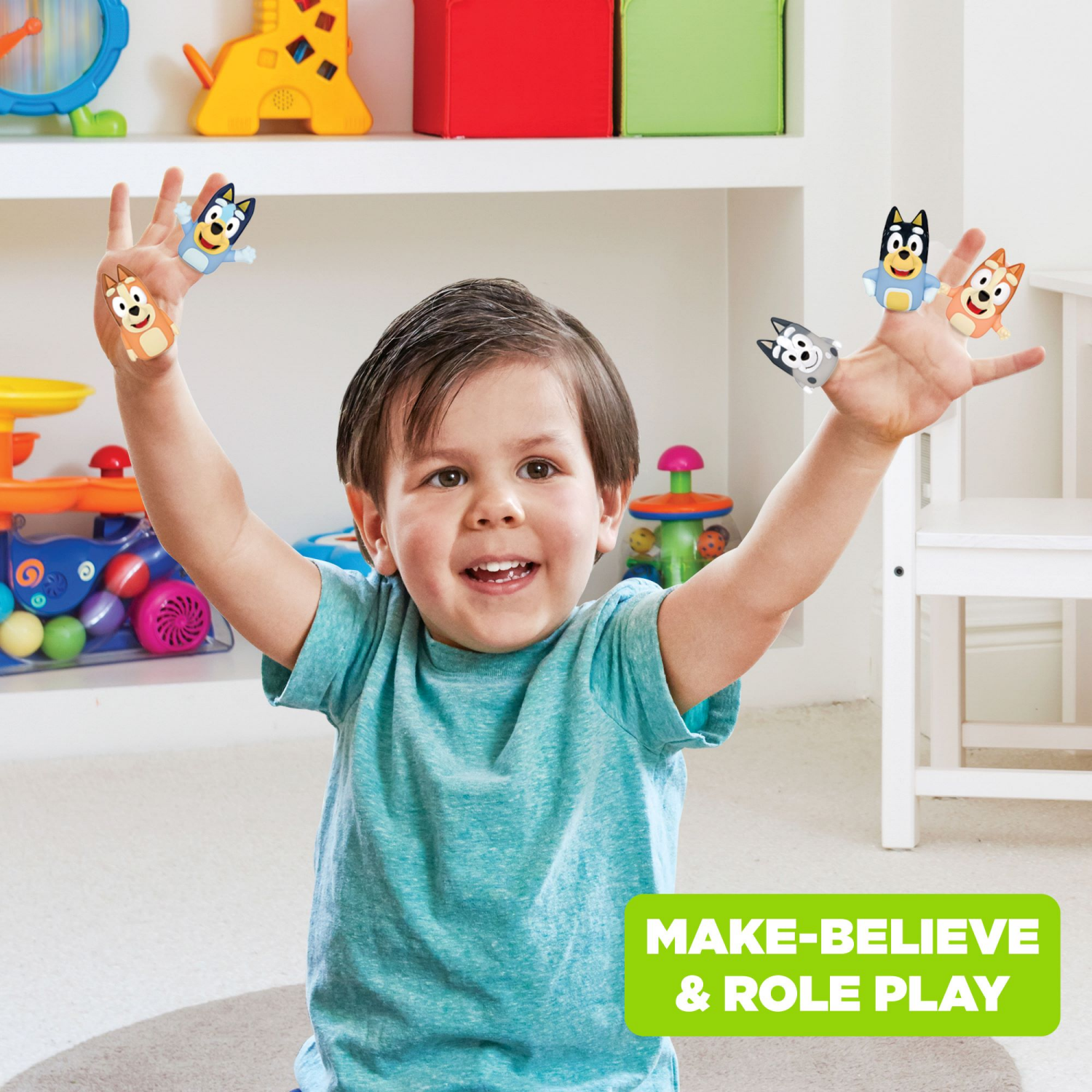 slide 3 of 8, Bluey Finger Puppets, 1 ct