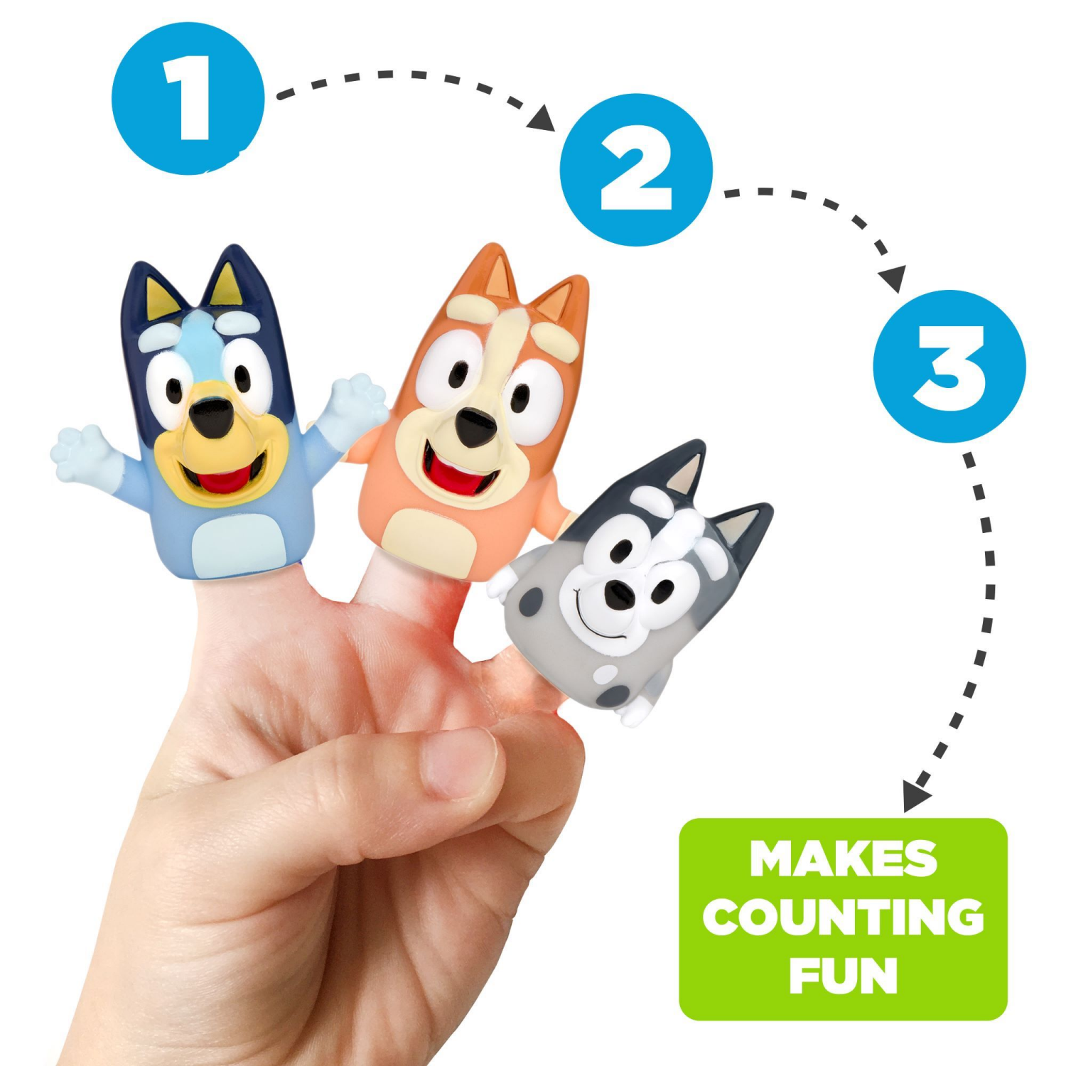 slide 5 of 8, Bluey Finger Puppets, 1 ct