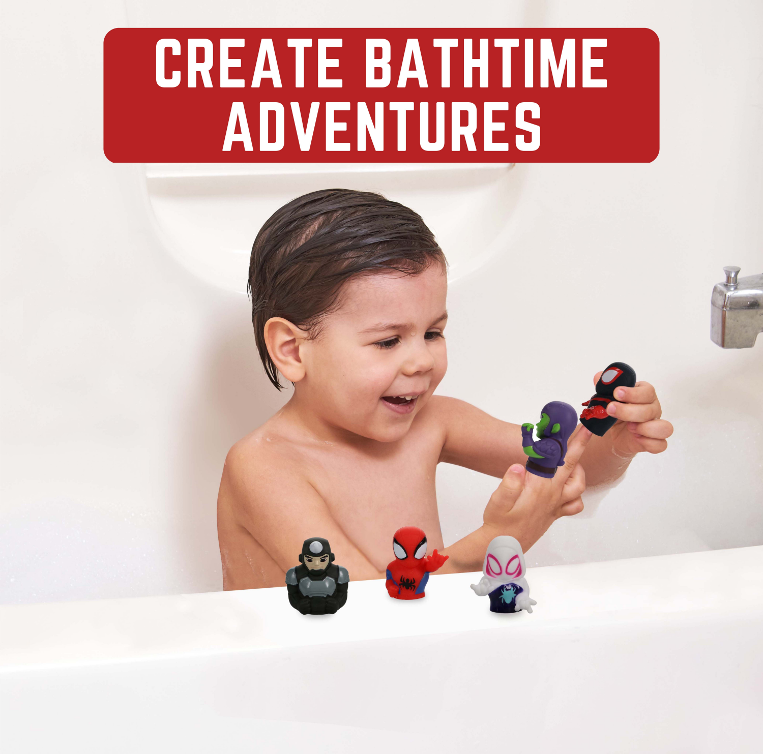 slide 3 of 5, Spidey & Friends Bath Set, 7 ct
