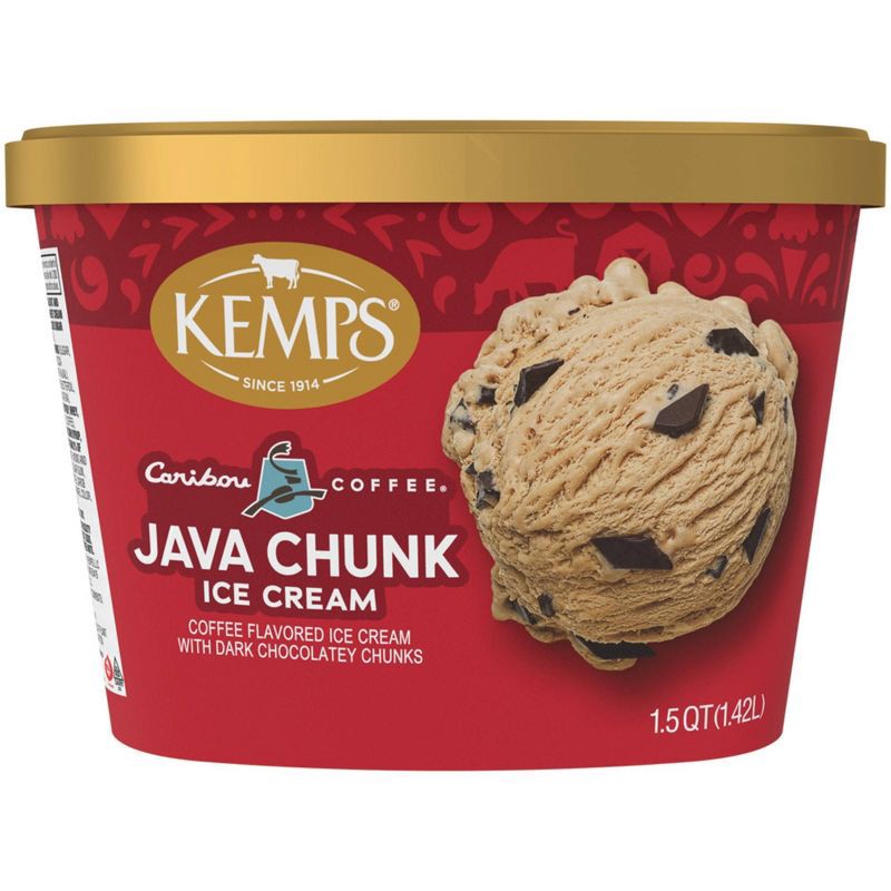 slide 2 of 8, Kemps Caribou Coffee Java Chunk Premium Ice Cream - 48oz, 48 oz