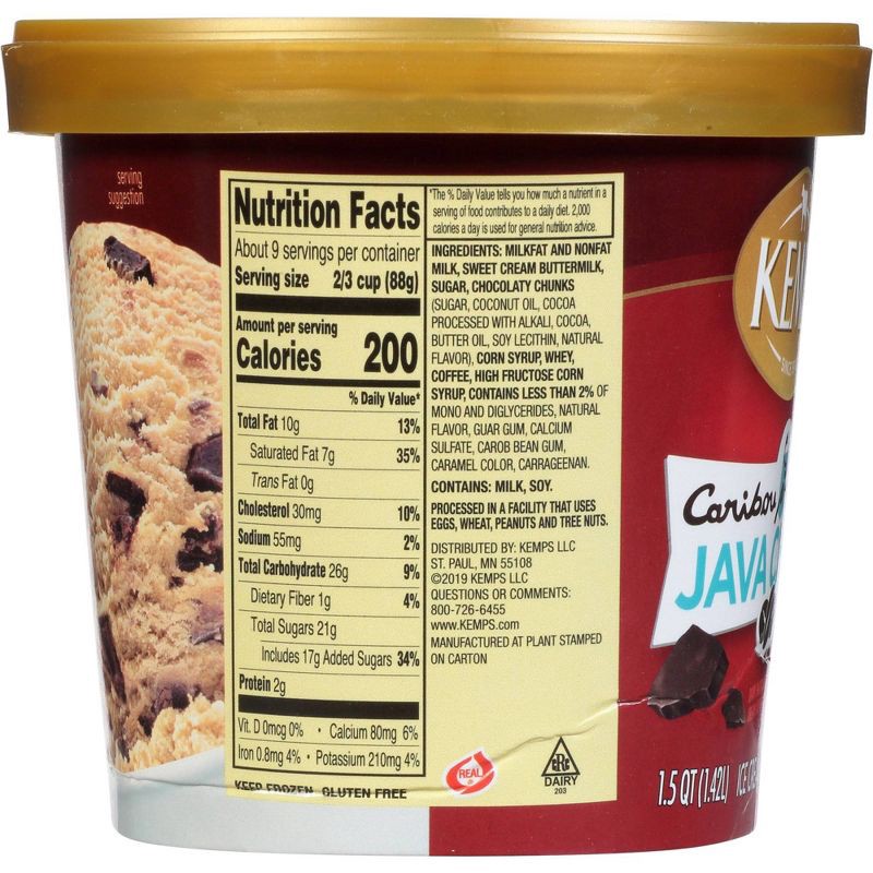 slide 2 of 5, Kemps Caribou Coffee Java Chunk Premium Ice Cream - 48oz, 48 oz