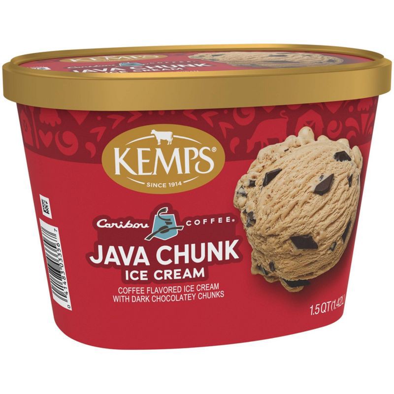 slide 3 of 8, Kemps Caribou Coffee Java Chunk Premium Ice Cream - 48oz, 48 oz