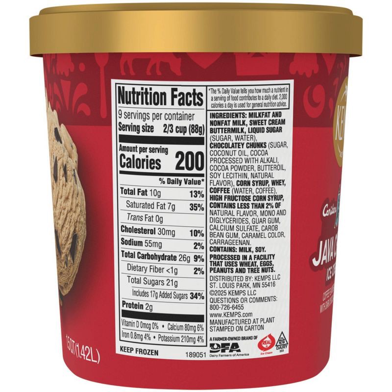 slide 6 of 8, Kemps Caribou Coffee Java Chunk Premium Ice Cream - 48oz, 48 oz