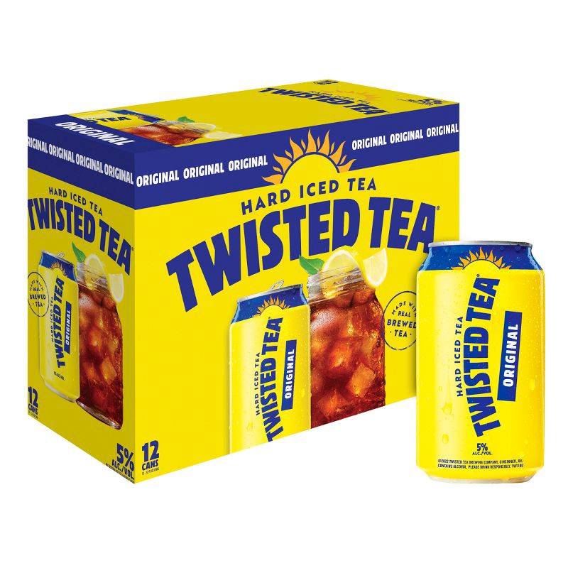 slide 1 of 10, Twisted Tea Original Hard Iced Tea - 12pk/12 fl oz Cans, 12 ct; 12 fl oz