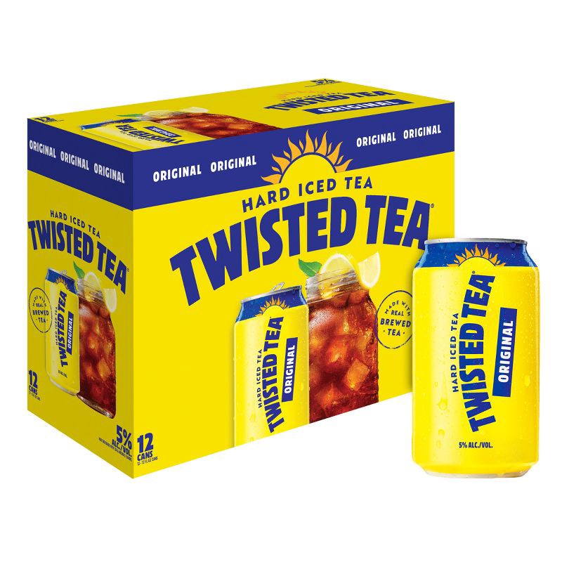 slide 1 of 10, Twisted Tea Original Hard Iced Tea - 12pk/12 fl oz Cans, 12 ct; 12 fl oz