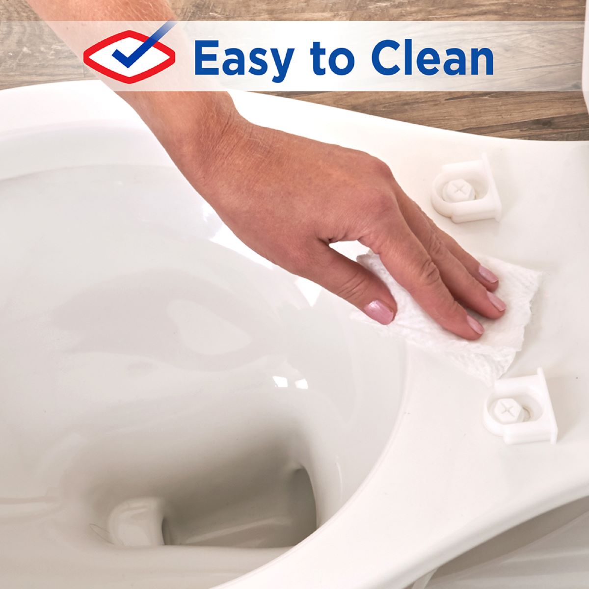 slide 7 of 8, Clorox Antimicrobial Elongated Plastic Beveled Toilet Seat, 1 ct
