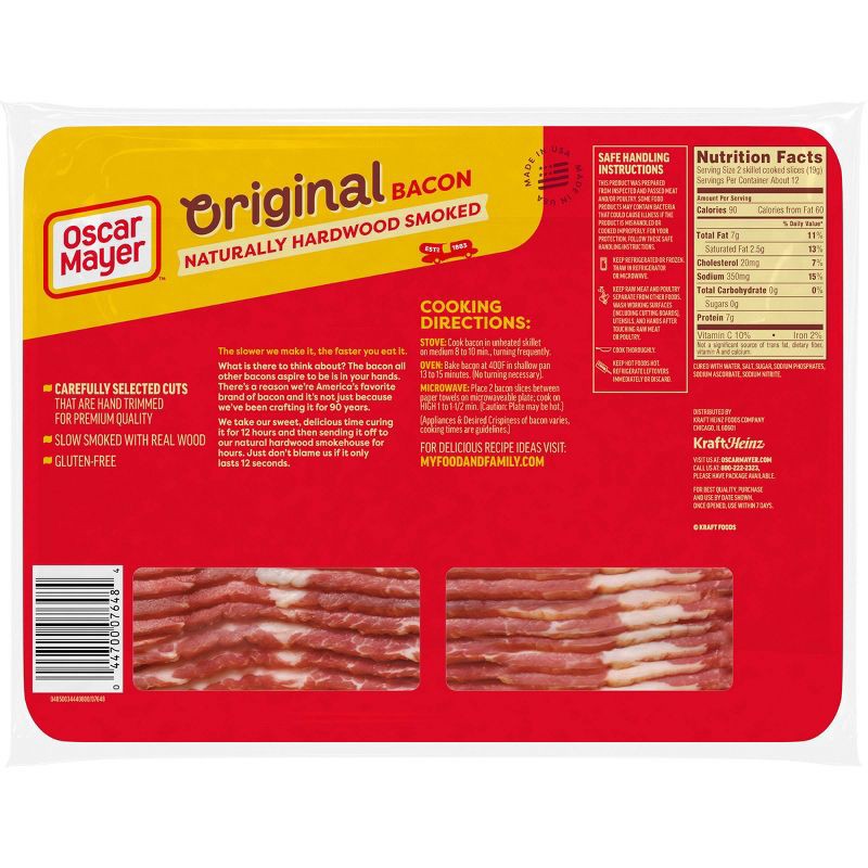 slide 8 of 8, Oscar Mayer Mega Pack Hardwood Smoked Bacon - 22oz, 22 oz
