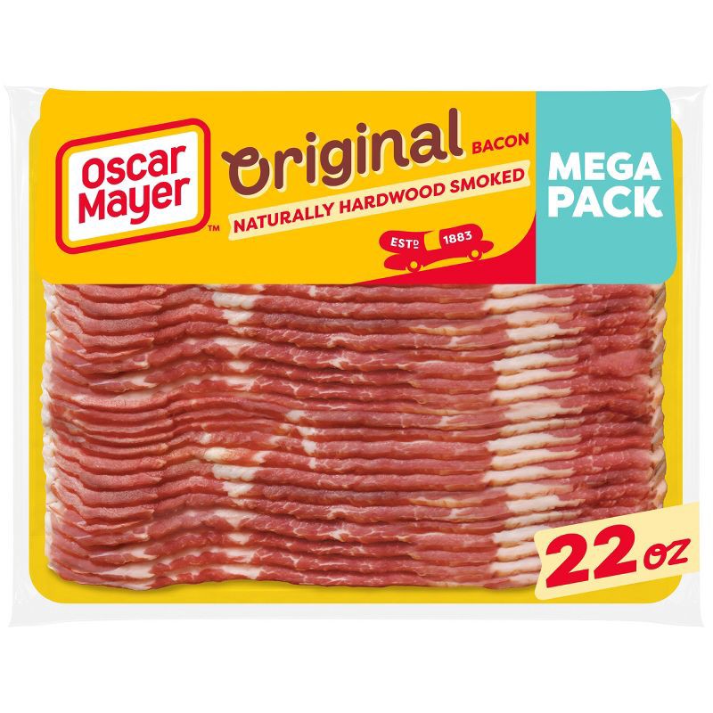 slide 1 of 9, Oscar Mayer Mega Pack Hardwood Smoked Bacon - 22oz, 22 oz