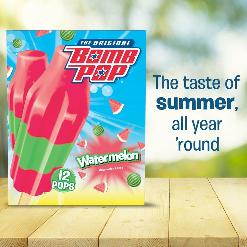 slide 3 of 9, The Original Bomb Pop Frozen Watermelon Pops - 21oz/12ct, 21 oz, 12 ct