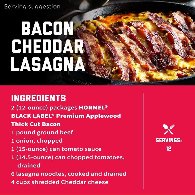 slide 10 of 10, Hormel Black Label Applewood Thick Cut Smoked Bacon - 12oz, 12 oz
