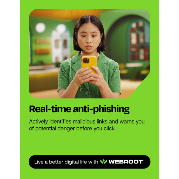 slide 5 of 8, Webroot Internet Security Plus With Antivirus Protection 2020, For 3 Pc And Apple Mac Devices, 1-Year Subscription, Traditional Disc, 1 ct