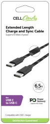 Cellcandy Extended Length Charge And Sync Cable - Black
