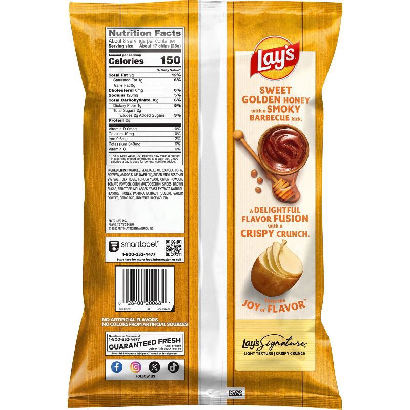 slide 2 of 6, Lay's Honey Barbecue Flavored Potato Chips - 7.75oz, 7.75 oz